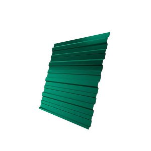 Профнастил С10 1.18х2.00 м толщина 0.5 мм двухсторонний зеленый RAL 6005