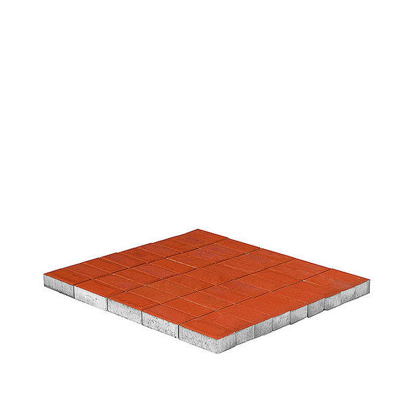 Плитка тротуарная Брусчатка (кирпичик) 100х200х40 мм красная