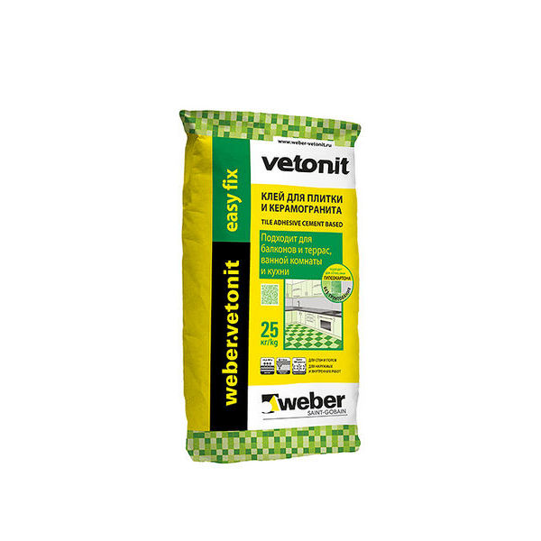 Клей для плитки weber.vetonit easy fix 25 кг