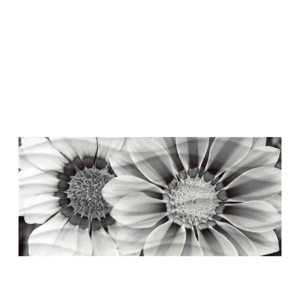 Плитка декор Wave Black Flowers 443 200х440х8.5 мм рельеф