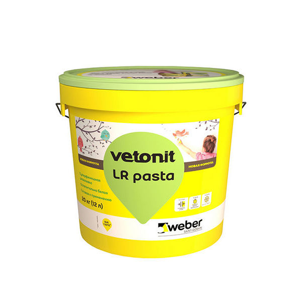 Шпаклевка финишная weber.vetonit LR Pasta 12 л / 20 кг