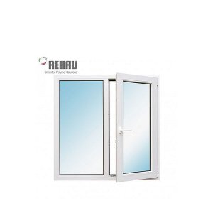 Окно металлопластиковое REHAU 1200х1000 мм белое 2 створки поворотно-откидное правое